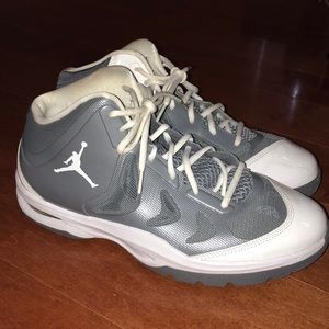 Grey and white Jordan’s